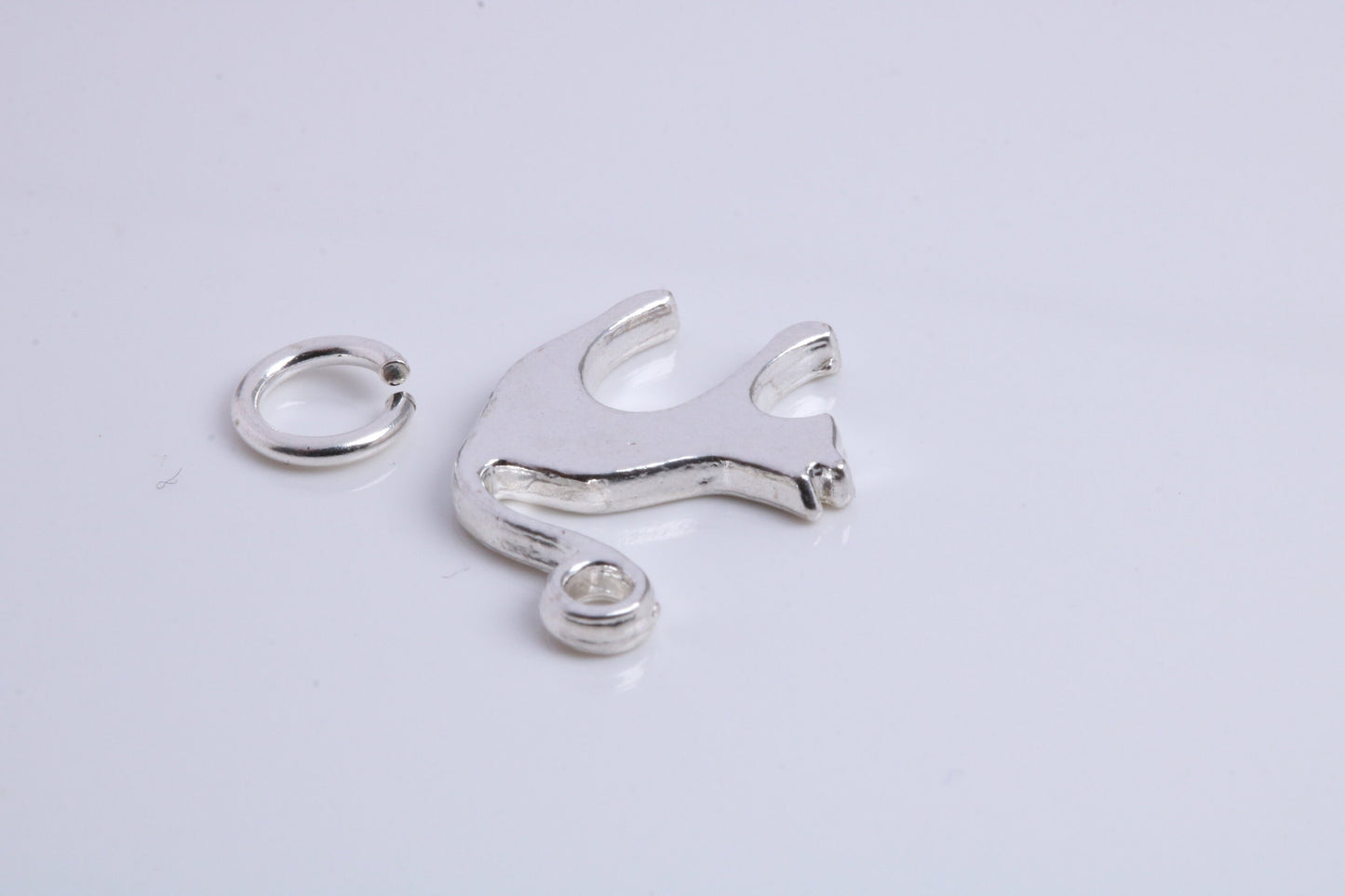 Cat Charm, Traditional Charm, Made from Solid 925 Grade Sterling Silver, Complete with Attachment Link