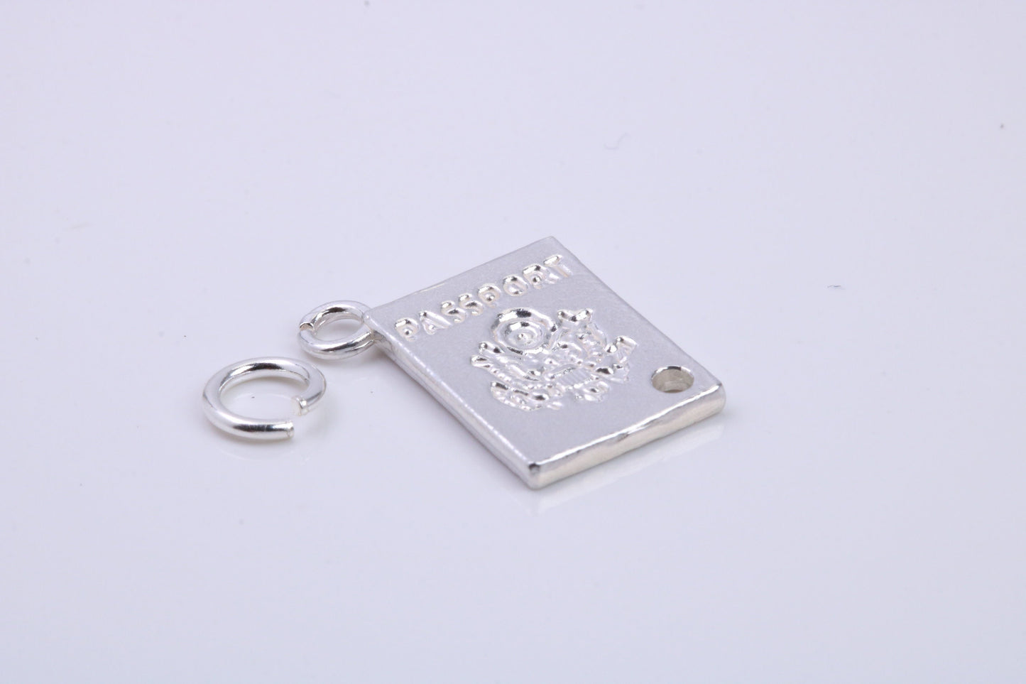 Passport Charm, Traditional Charm, Made from Solid 925 Grade Sterling Silver, Complete with Attachment Link