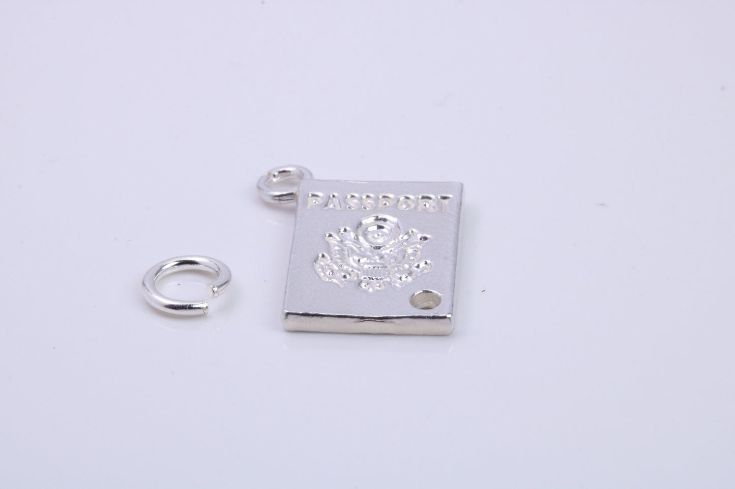 Passport Charm, Traditional Charm, Made from Solid 925 Grade Sterling Silver, Complete with Attachment Link