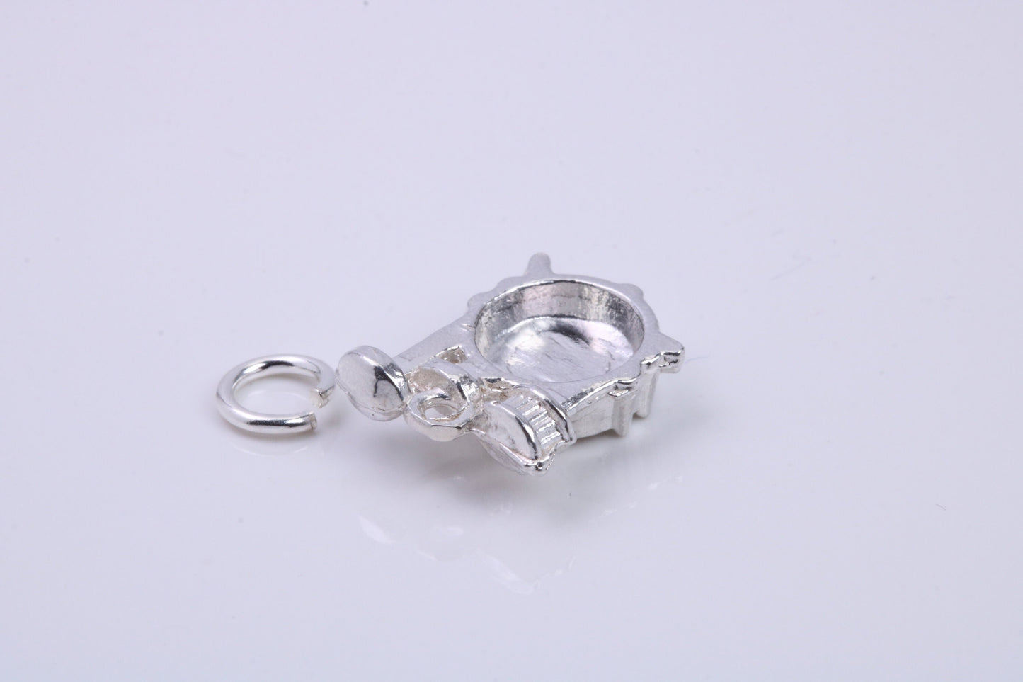 Drum Set Charm, Traditional Charm, Made from Solid 925 Grade Sterling Silver, Complete with Attachment Link