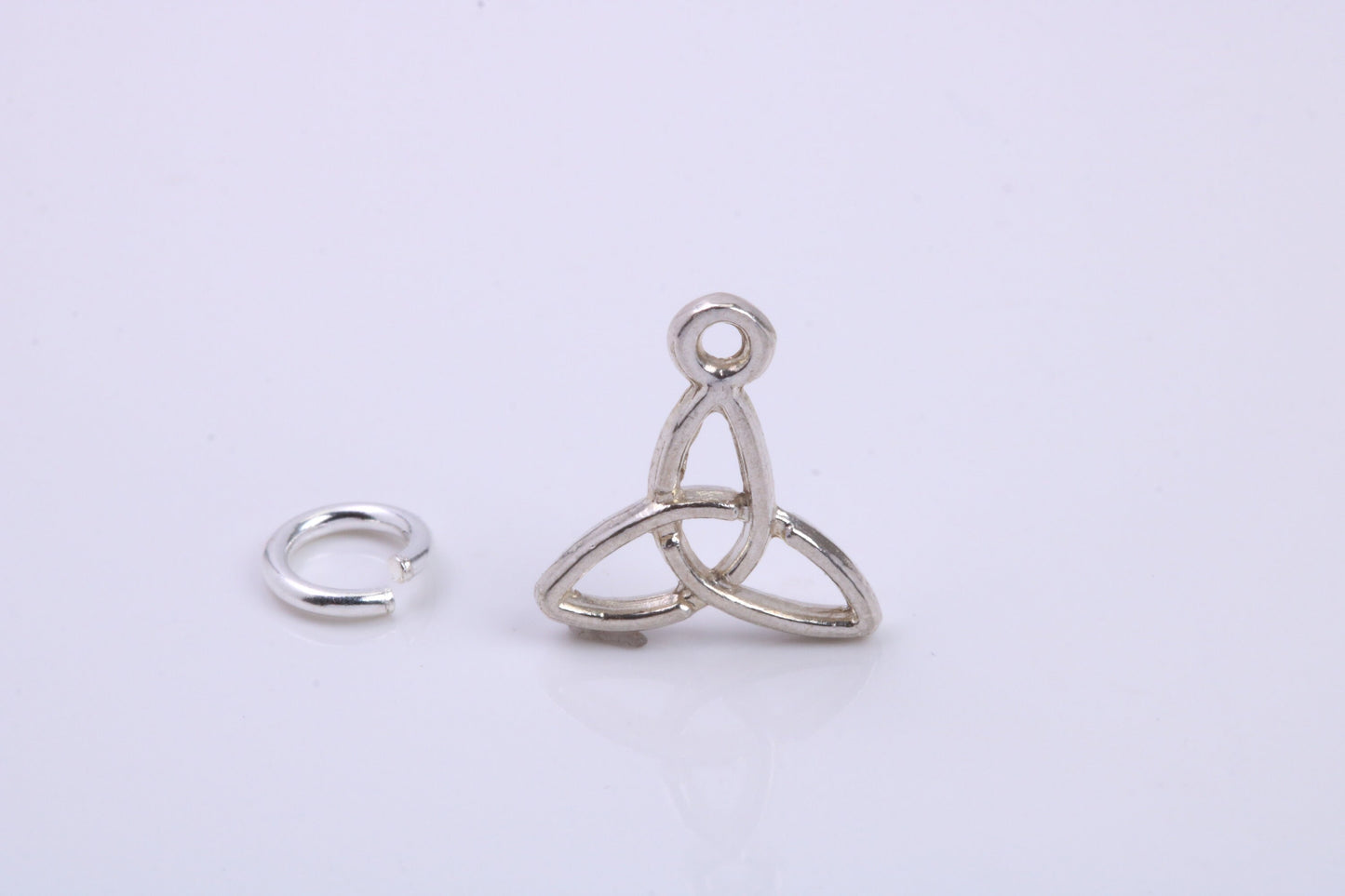 Trinity Knot Charm, Traditional Charm, Made from Solid 925 Grade Sterling Silver, Complete with Attachment Link