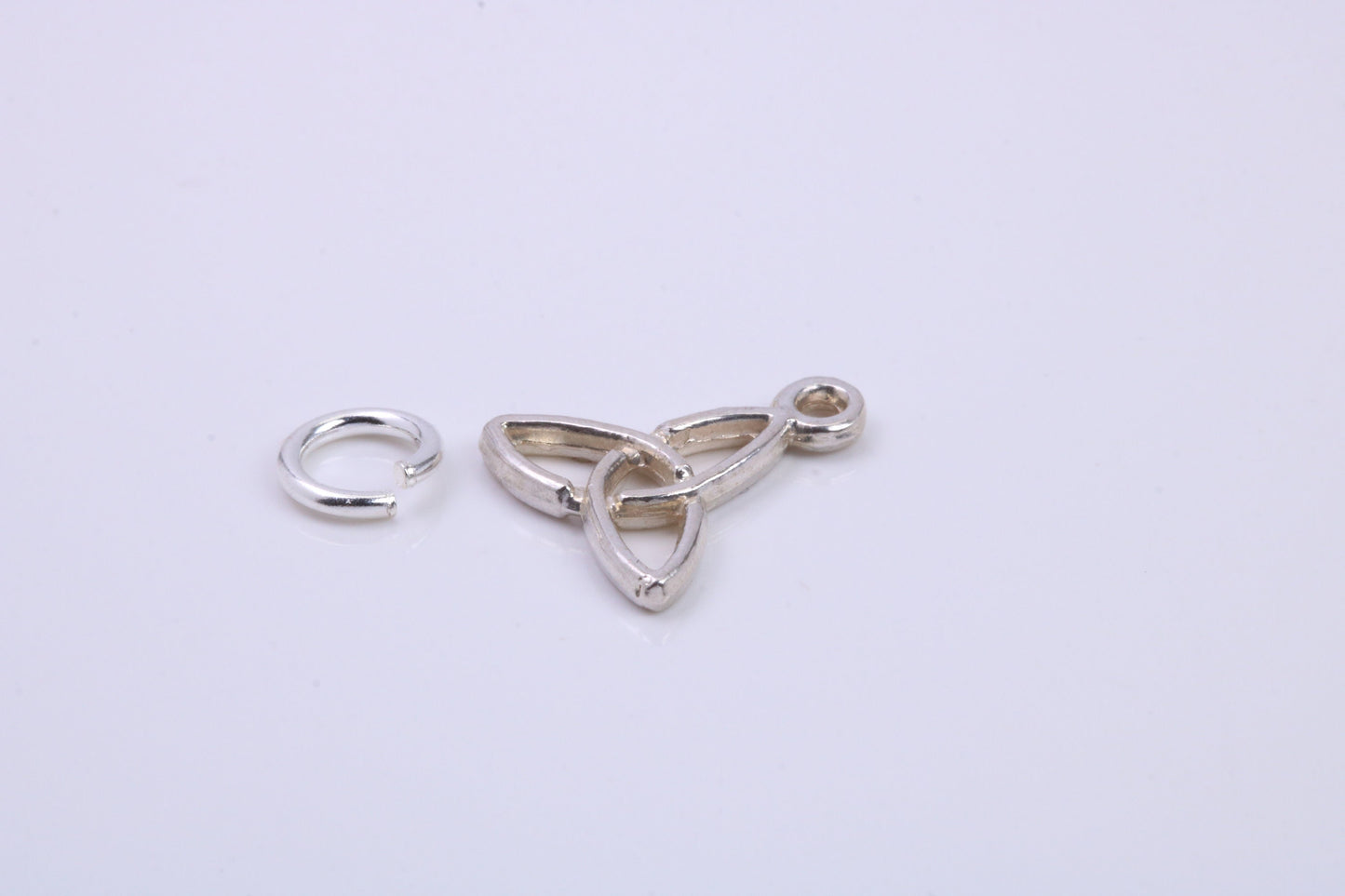 Trinity Knot Charm, Traditional Charm, Made from Solid 925 Grade Sterling Silver, Complete with Attachment Link