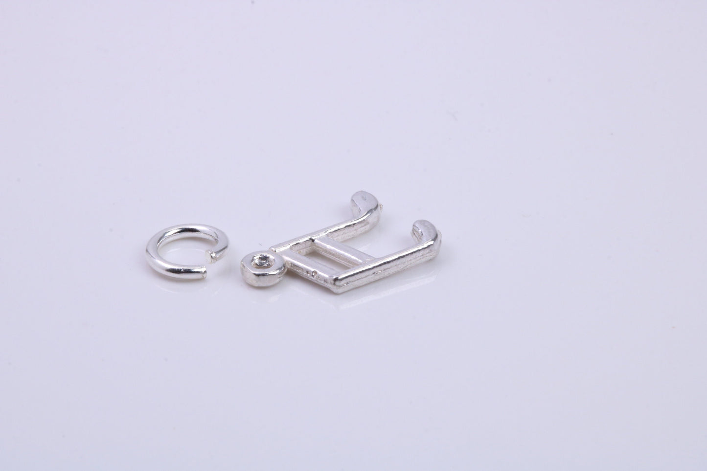 Musical Beam Note Charm, Traditional Charm, Made from Solid 925 Grade Sterling Silver, Complete with Attachment Link