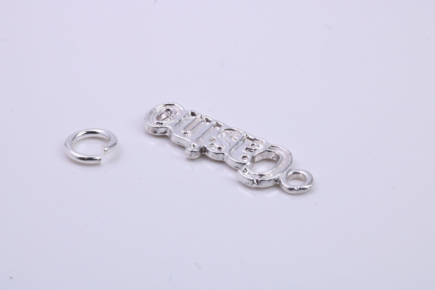 Casino Charm, Traditional Charm, Made from Solid 925 Grade Sterling Silver, Complete with Attachment Link