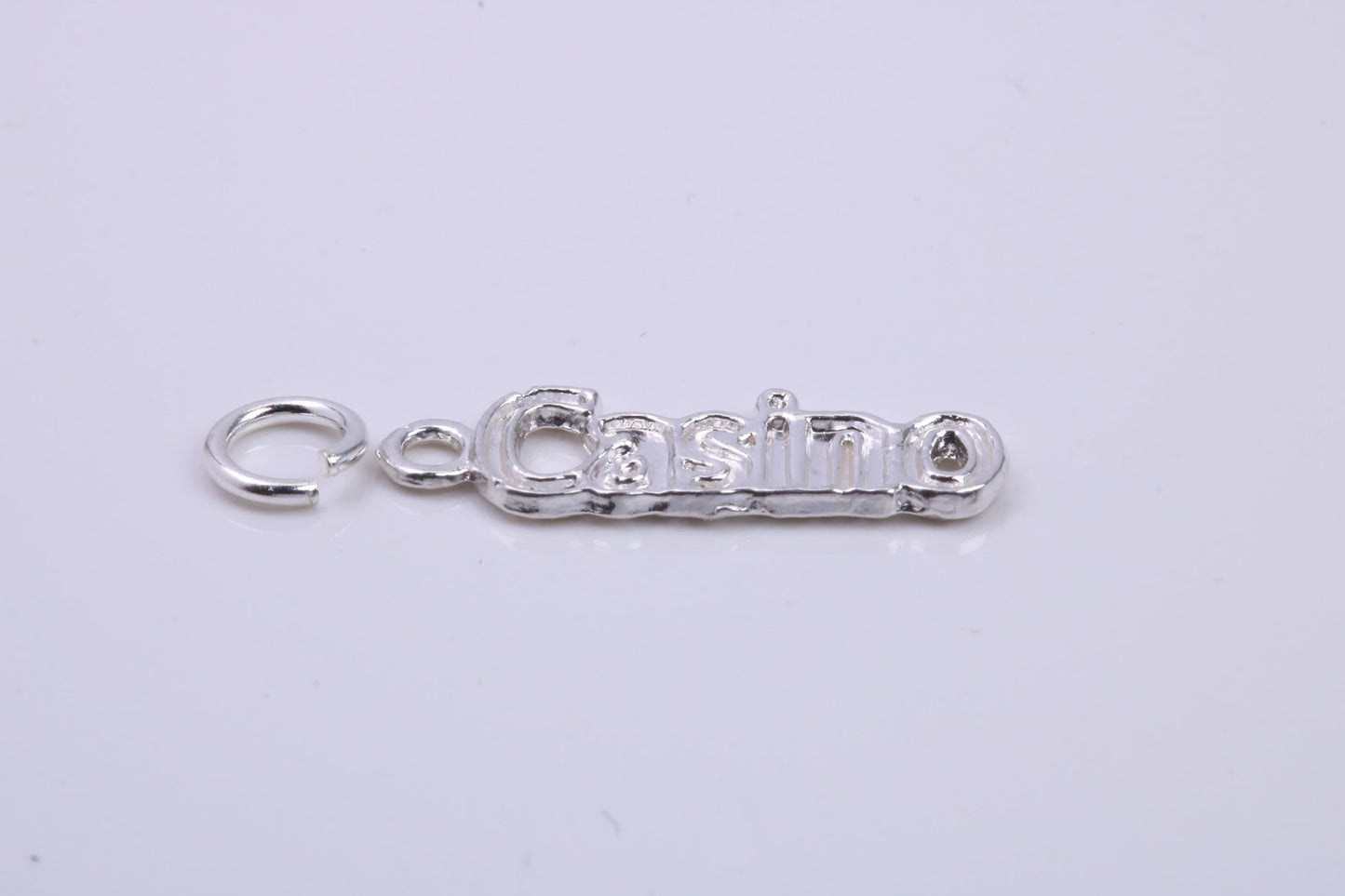 Casino Charm, Traditional Charm, Made from Solid 925 Grade Sterling Silver, Complete with Attachment Link