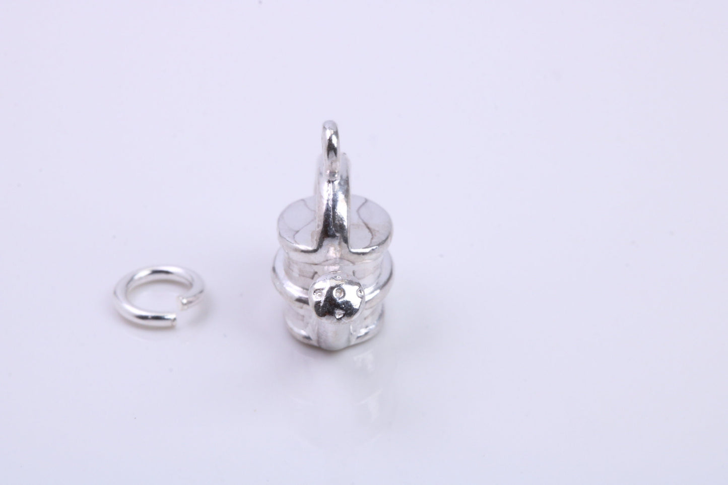 Garden Watering Can Charm, Traditional Charm, Made from Solid 925 Grade Sterling Silver, Complete with Attachment Link