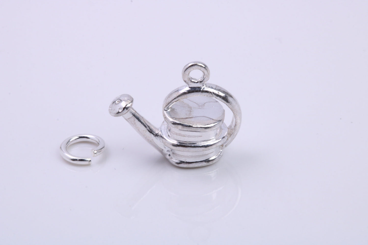 Garden Watering Can Charm, Traditional Charm, Made from Solid 925 Grade Sterling Silver, Complete with Attachment Link
