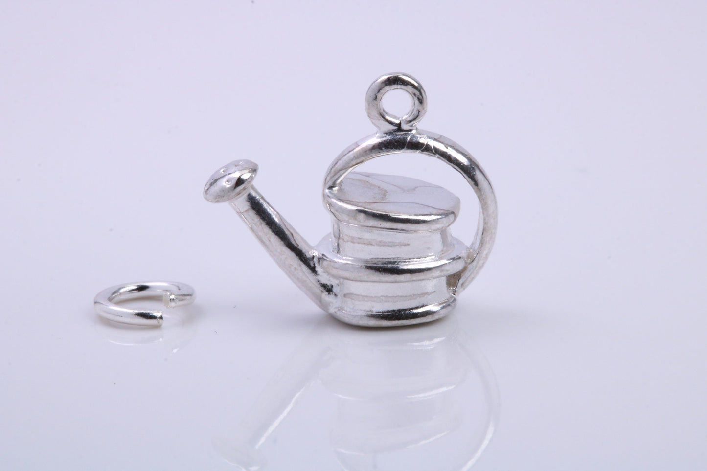 Garden Watering Can Charm, Traditional Charm, Made from Solid 925 Grade Sterling Silver, Complete with Attachment Link
