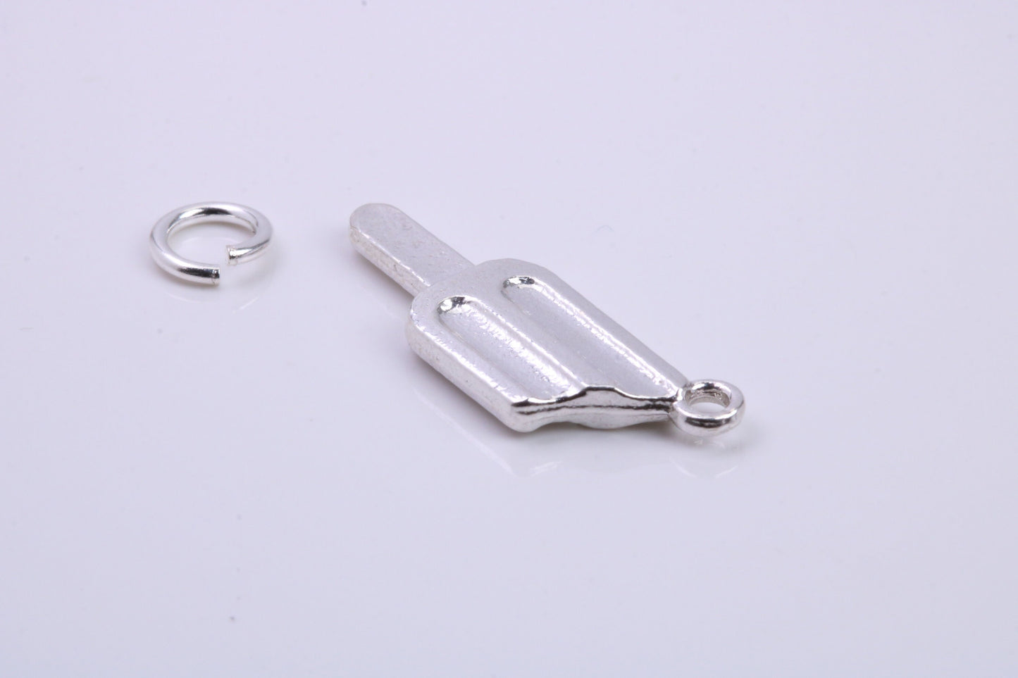 Ice Lolly Charm, Traditional Charm, Made from Solid 925 Grade Sterling Silver, Complete with Attachment Link