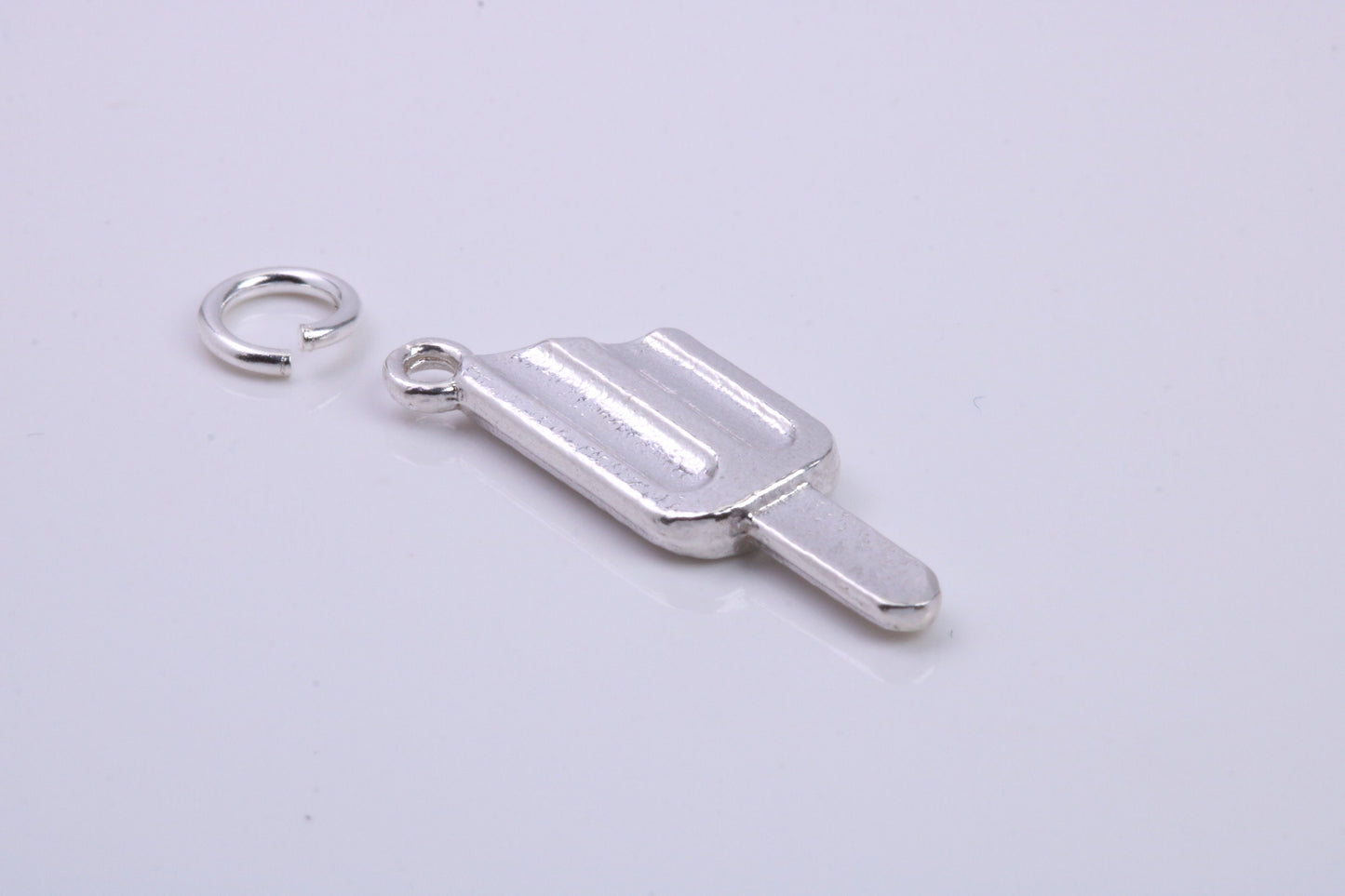 Ice Lolly Charm, Traditional Charm, Made from Solid 925 Grade Sterling Silver, Complete with Attachment Link
