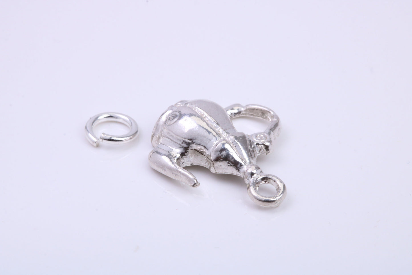 Tea Pot Charm, Traditional Charm, Made from Solid 925 Grade Sterling Silver, Complete with Attachment Link