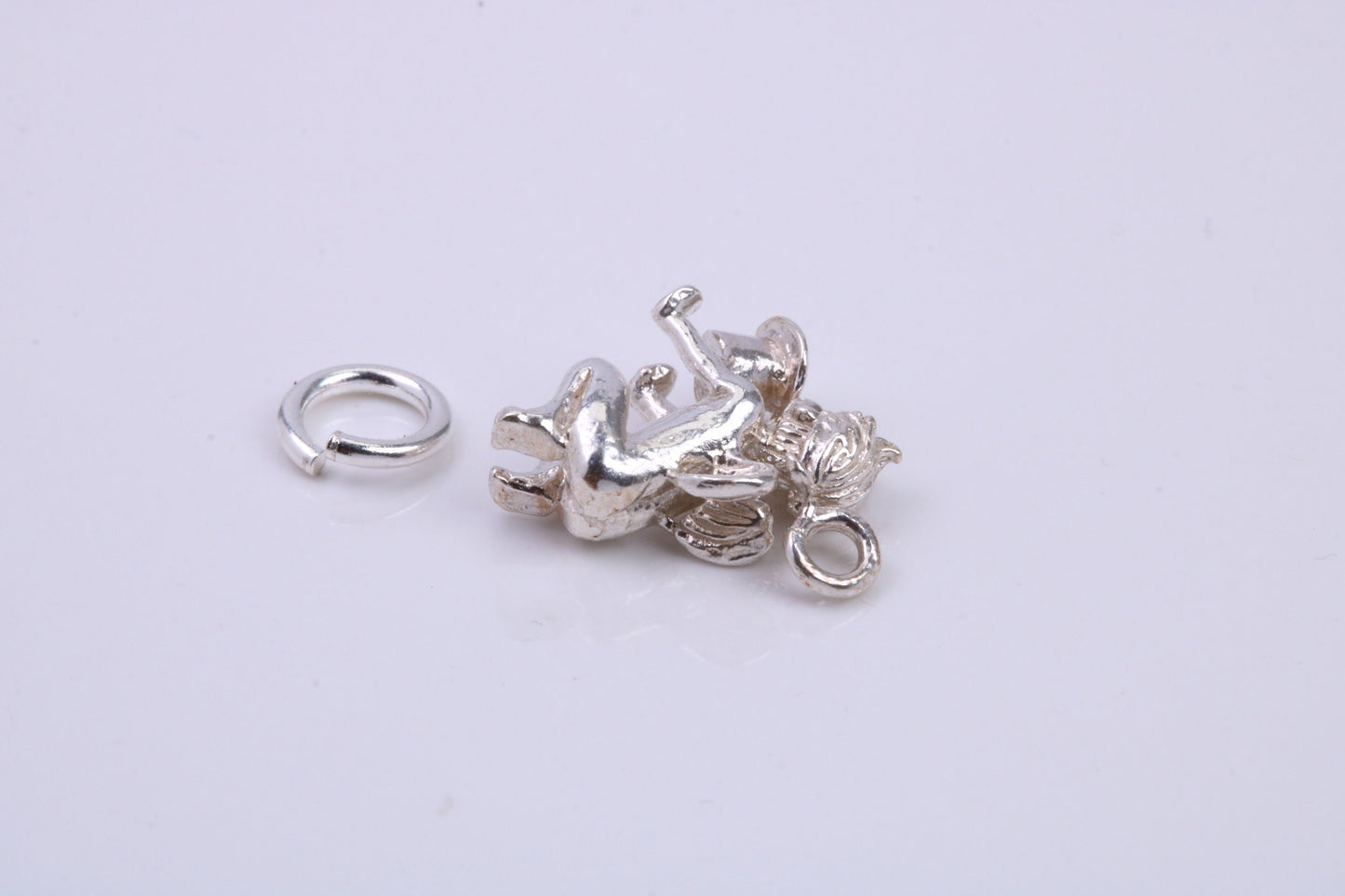 Cupid Charm, Traditional Charm, Made from Solid 925 Grade Sterling Silver, Complete with Attachment Link