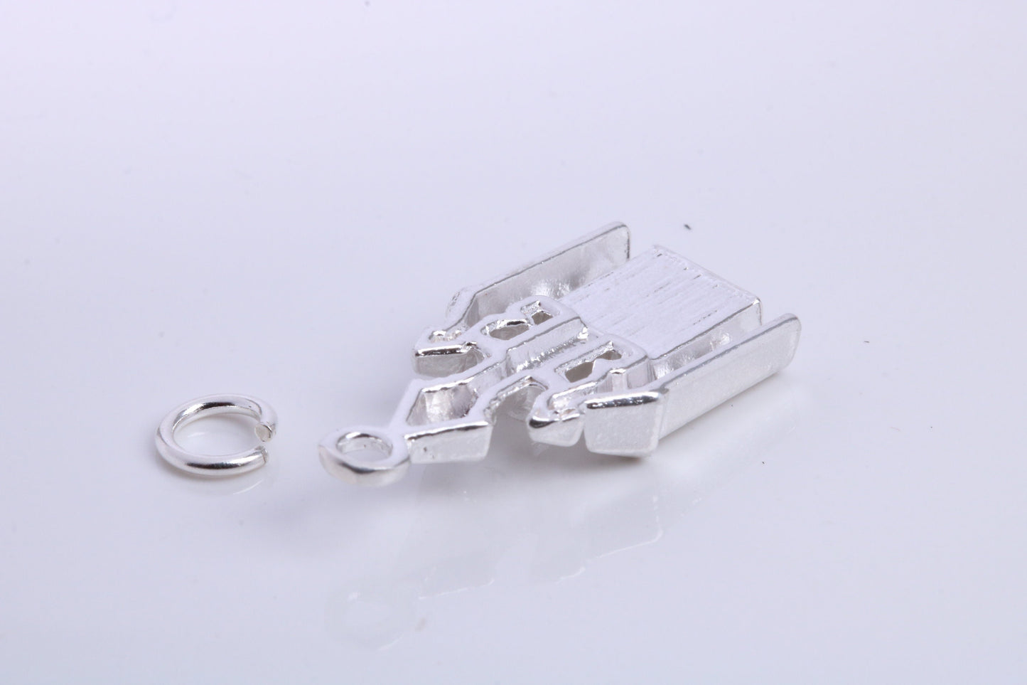 Princess Castle Charm, Traditional Charm, Made from Solid 925 Grade Sterling Silver, Complete with Attachment Link