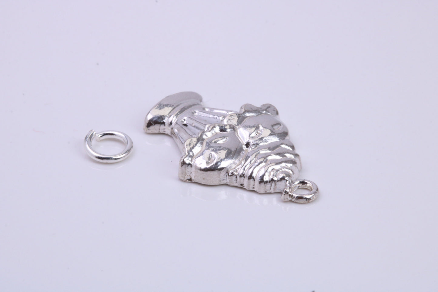 Sundae Charm, Traditional Charm, Made from Solid 925 Grade Sterling Silver, Complete with Attachment Link