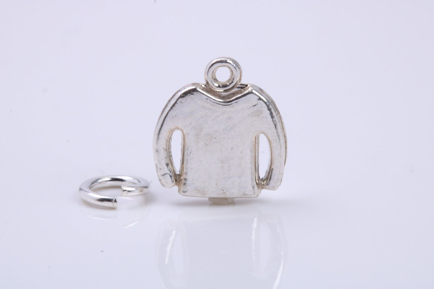 Jumper Charm, Traditional Charm, Made from Solid 925 Grade Sterling Silver, Complete with Attachment Link