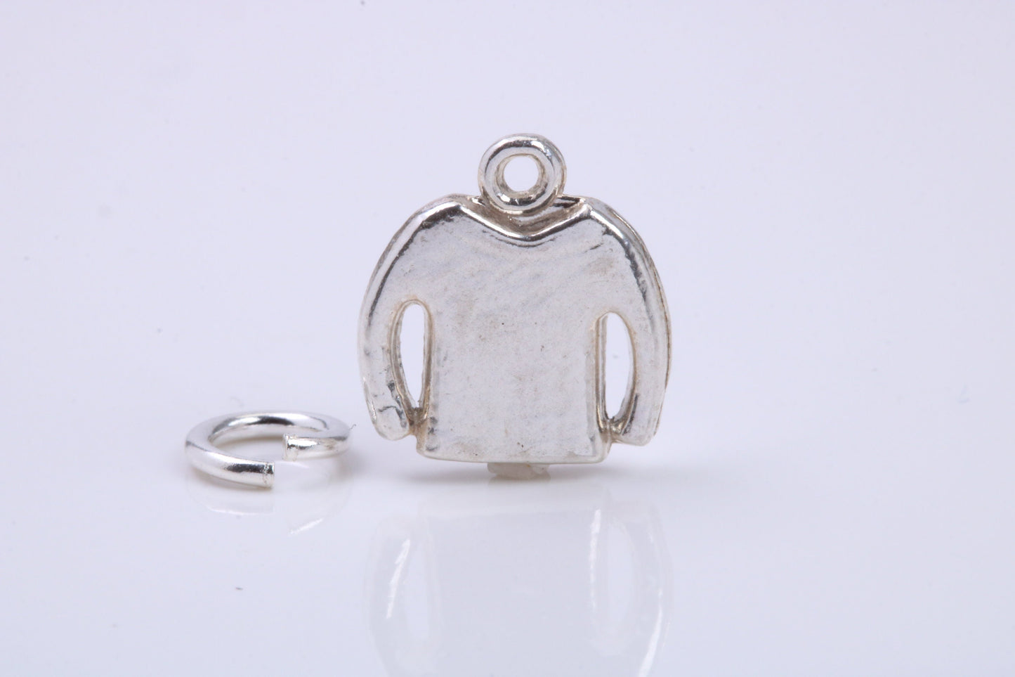 Jumper Charm, Traditional Charm, Made from Solid 925 Grade Sterling Silver, Complete with Attachment Link