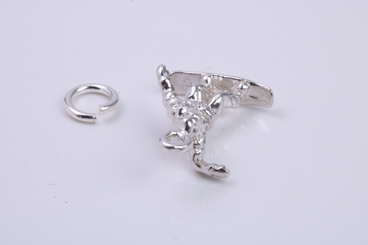 Surfer Charm, Traditional Charm, Made from Solid 925 Grade Sterling Silver, Complete with Attachment Link