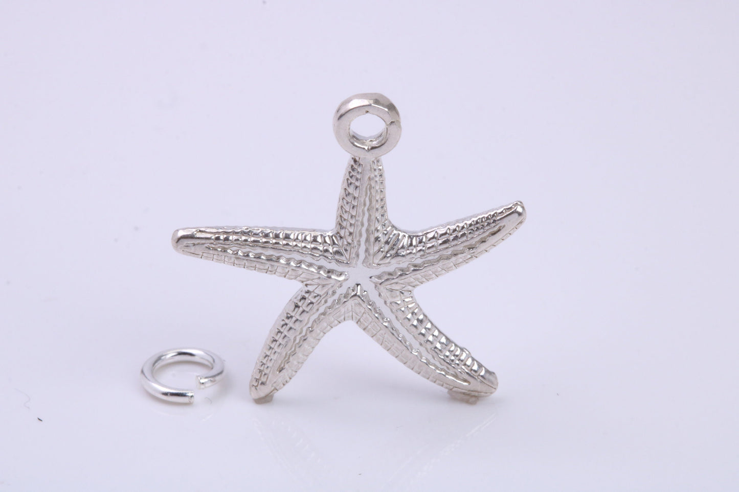 Star Fish Charm, Traditional Charm, Made from Solid 925 Grade Sterling Silver, Complete with Attachment Link