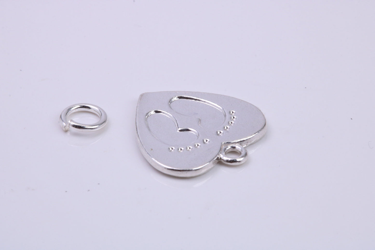 Foot Prints Charm, Traditional Charm, Made from Solid 925 Grade Sterling Silver, Complete with Attachment Link