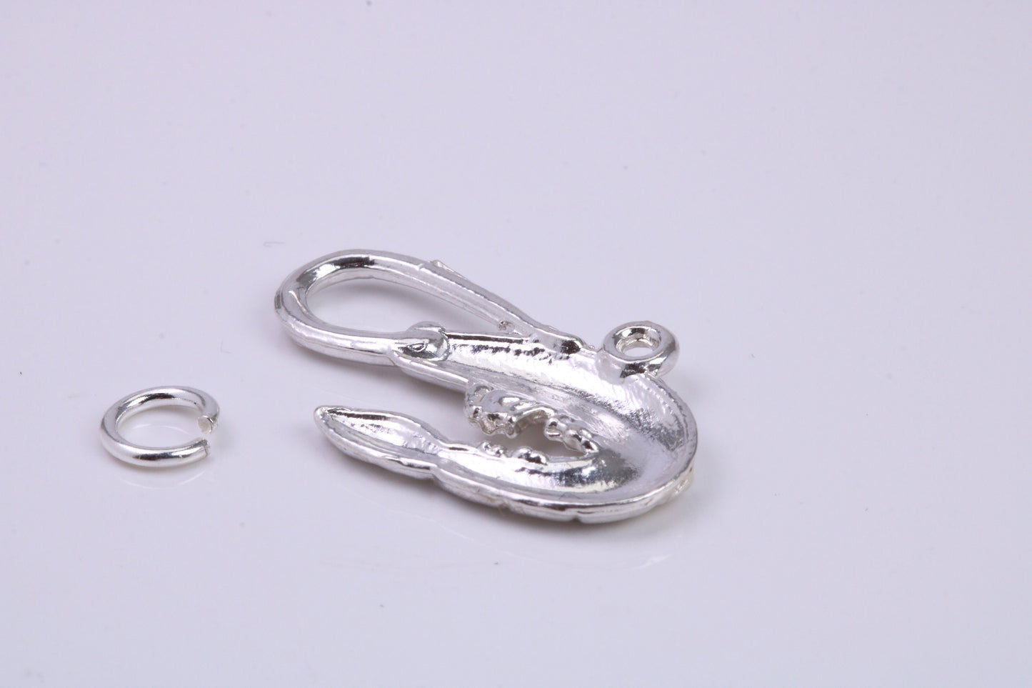 Shrimp Charm, Traditional Charm, Made from Solid 925 Grade Sterling Silver, Complete with Attachment Link