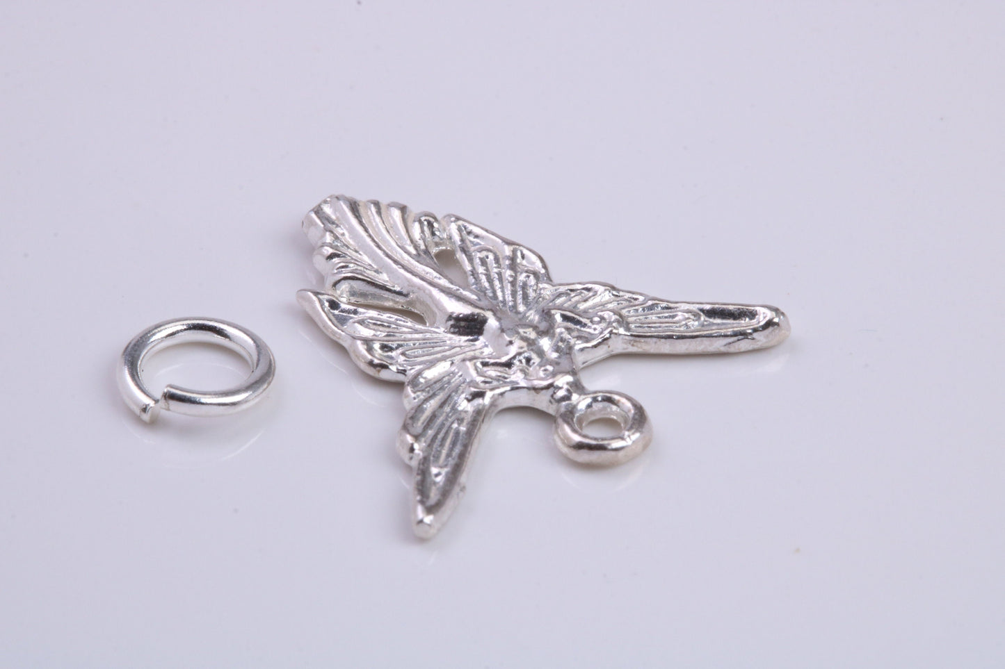 Angel / Fairy Charm, Traditional Charm, Made from Solid 925 Grade Sterling Silver, Complete with Attachment Link