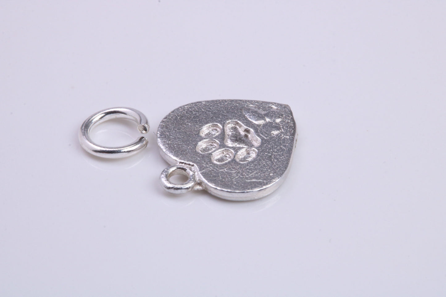 Love My Cat Charm, Traditional Charm, Made from Solid 925 Grade Sterling Silver, Complete with Attachment Link