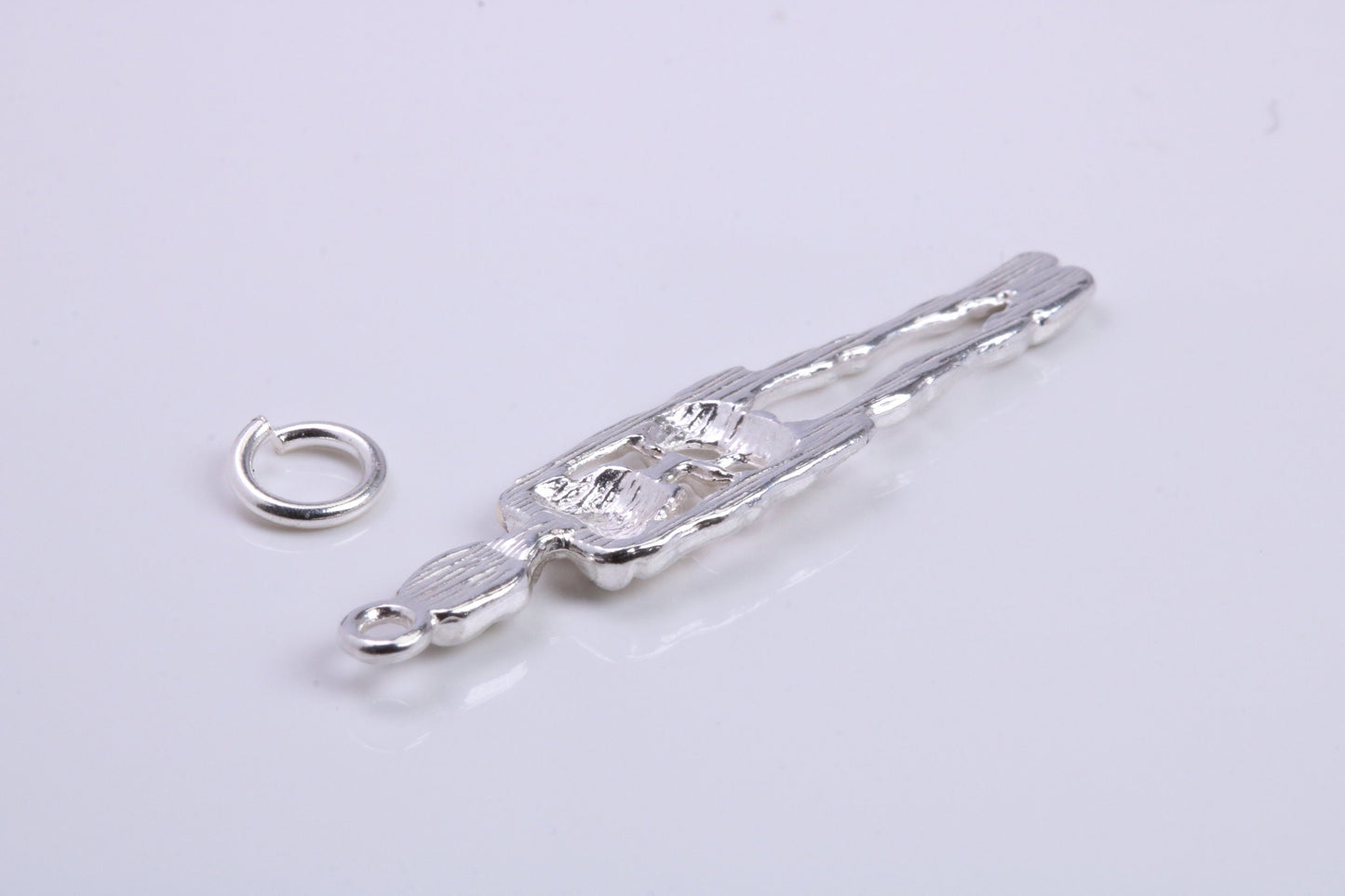 Skeleton Charm, Traditional Charm, Made from Solid 925 Grade Sterling Silver, Complete with Attachment Link