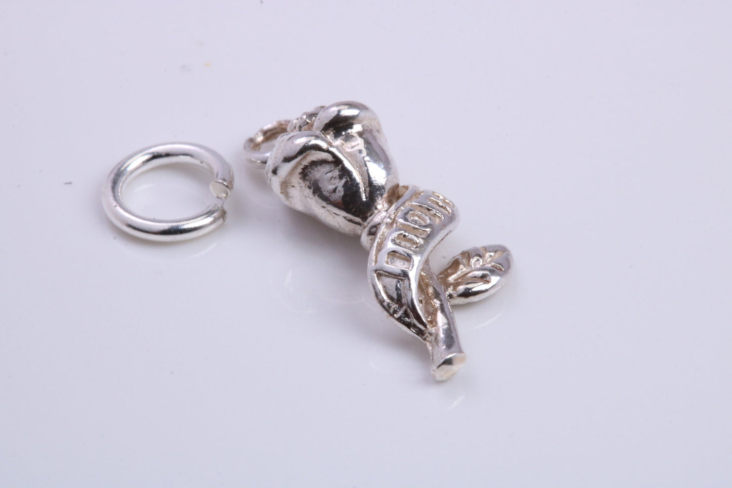 Mothers Day Rose Flower Charm, Traditional Charm, Made from Solid 925 Grade Sterling Silver, Complete with Attachment Link