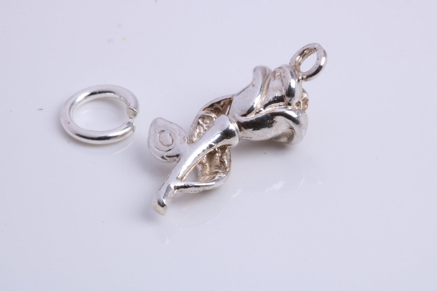 Mothers Day Rose Flower Charm, Traditional Charm, Made from Solid 925 Grade Sterling Silver, Complete with Attachment Link