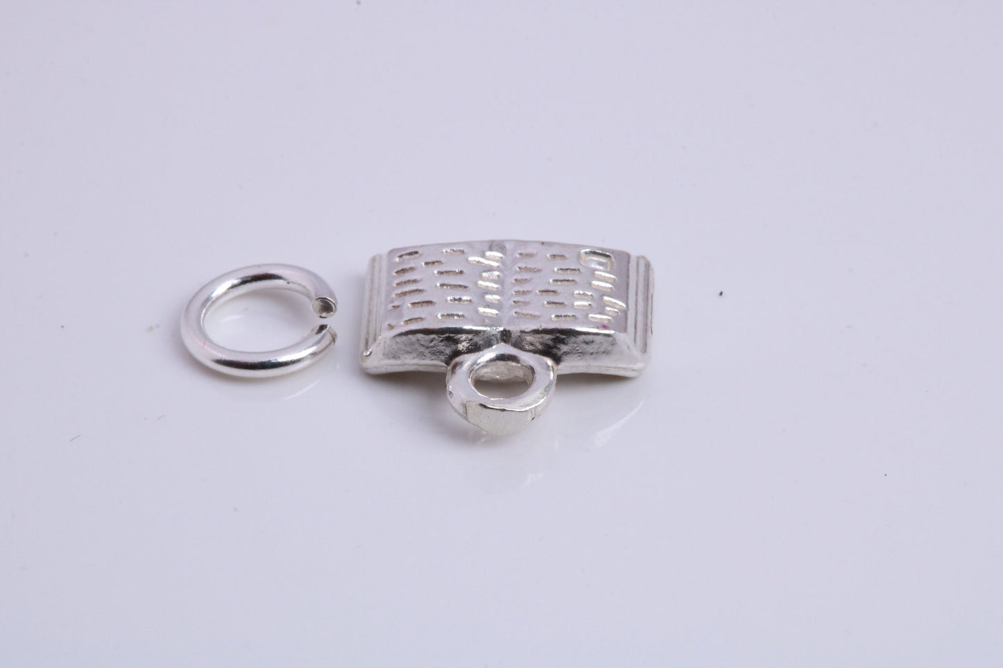 Book Charm, Traditional Charm, Made from Solid 925 Grade Sterling Silver, Complete with Attachment Link