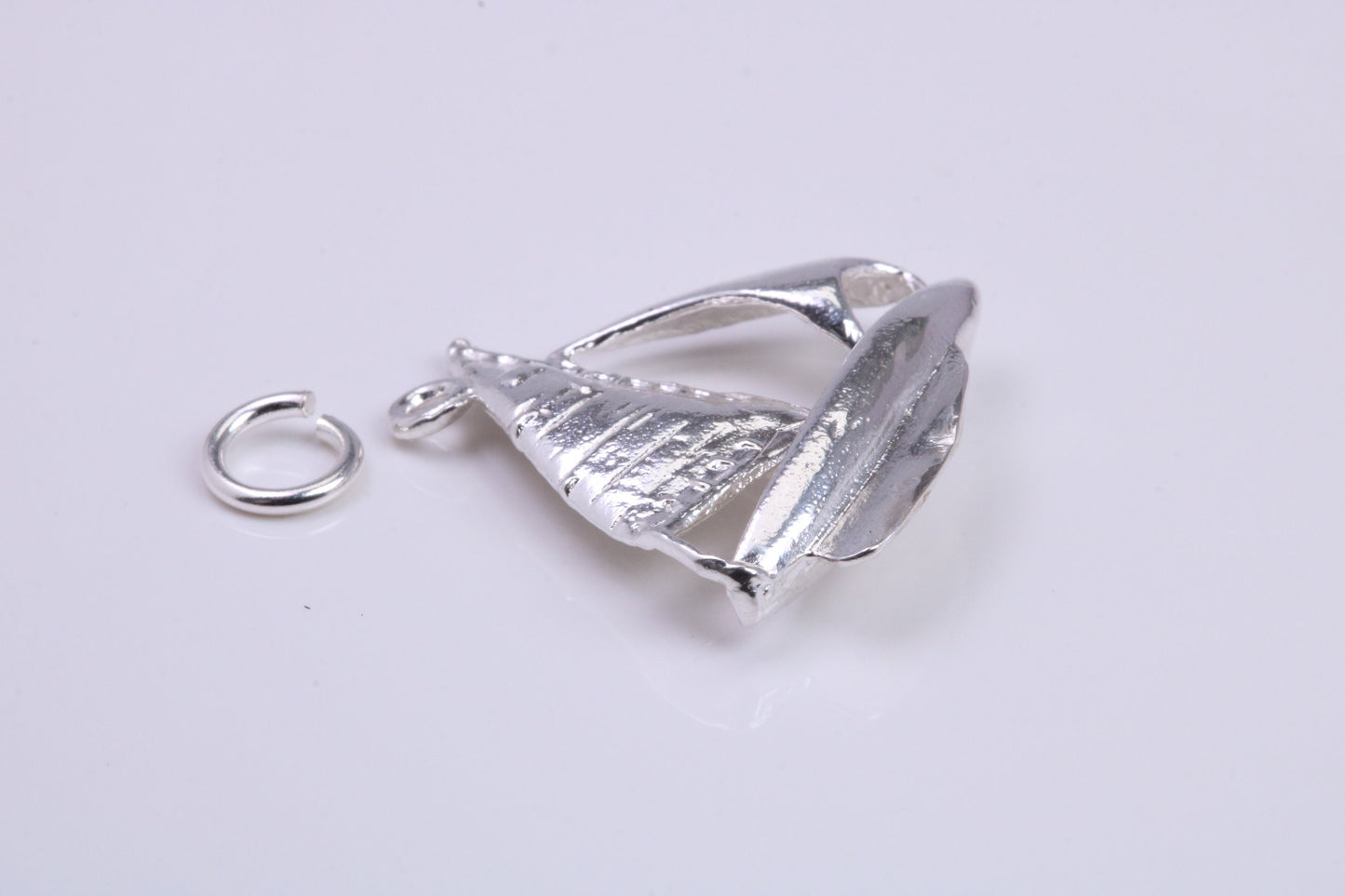 Sailing Boat Charm, Traditional Charm, Made from Solid 925 Grade Sterling Silver, Complete with Attachment Link