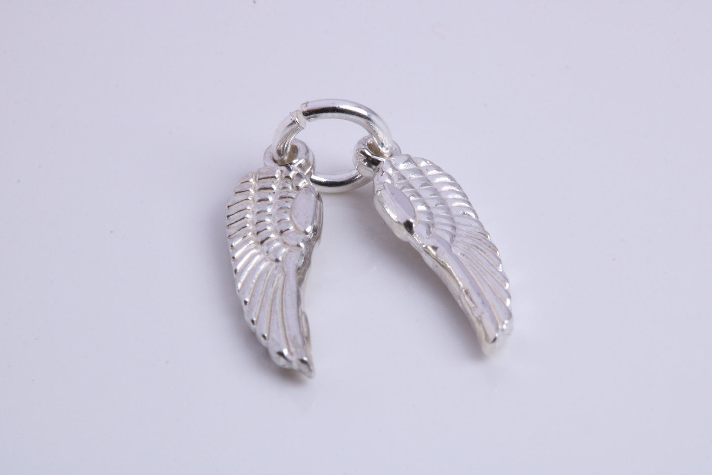 Wings Charm, Traditional Charm, Made from Solid 925 Grade Sterling Silver, Complete with Attachment Link
