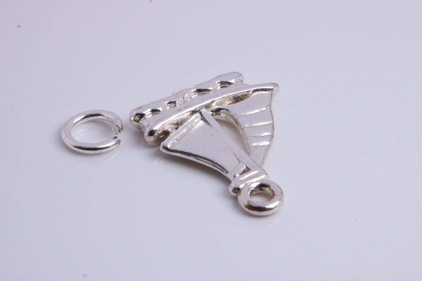Sailing Boat Charm, Traditional Charm, Made from Solid 925 Grade Sterling Silver, Complete with Attachment Link