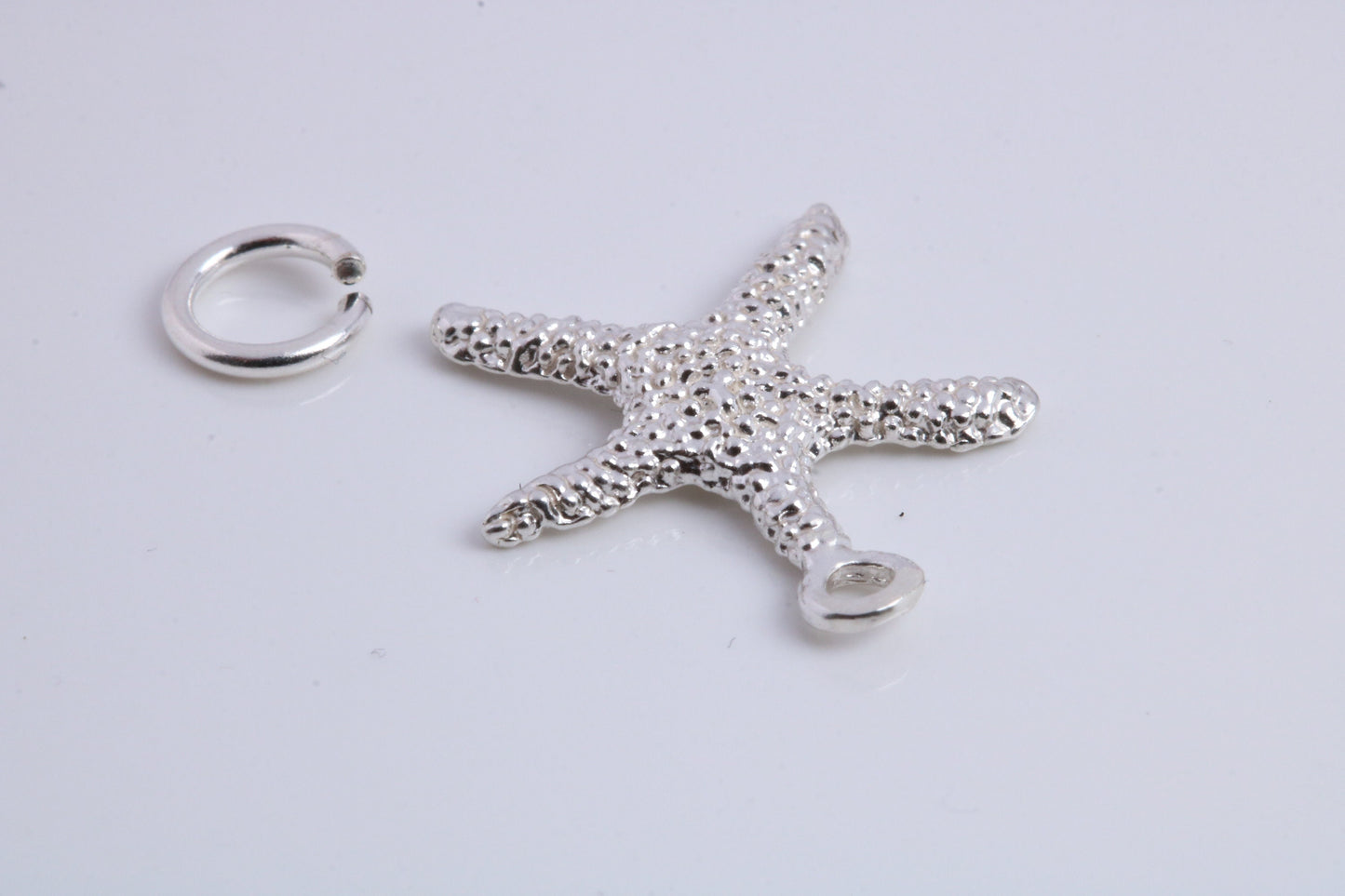 Star Fish Charm, Traditional Charm, Made from Solid 925 Grade Sterling Silver, Complete with Attachment Link