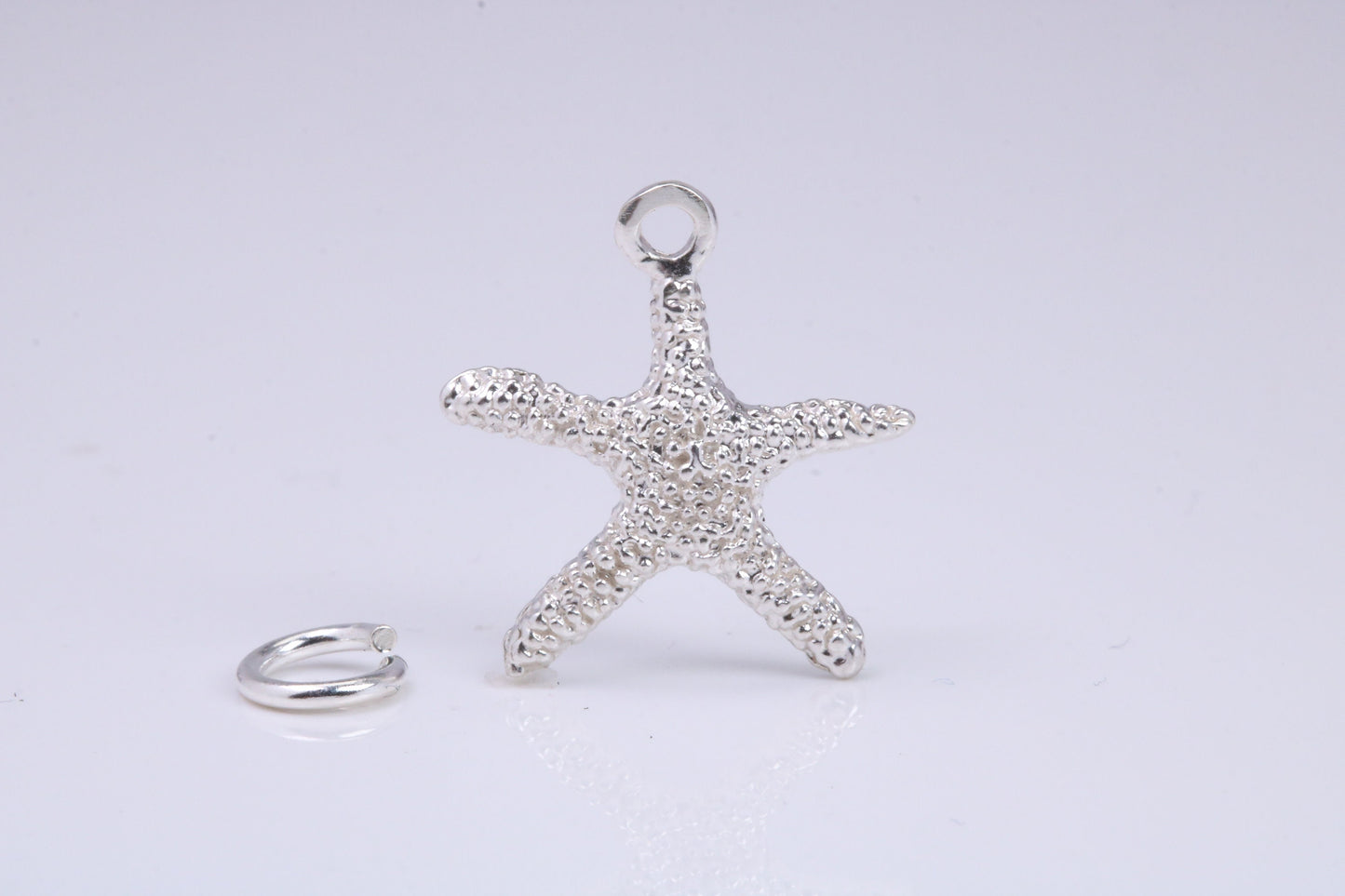 Star Fish Charm, Traditional Charm, Made from Solid 925 Grade Sterling Silver, Complete with Attachment Link