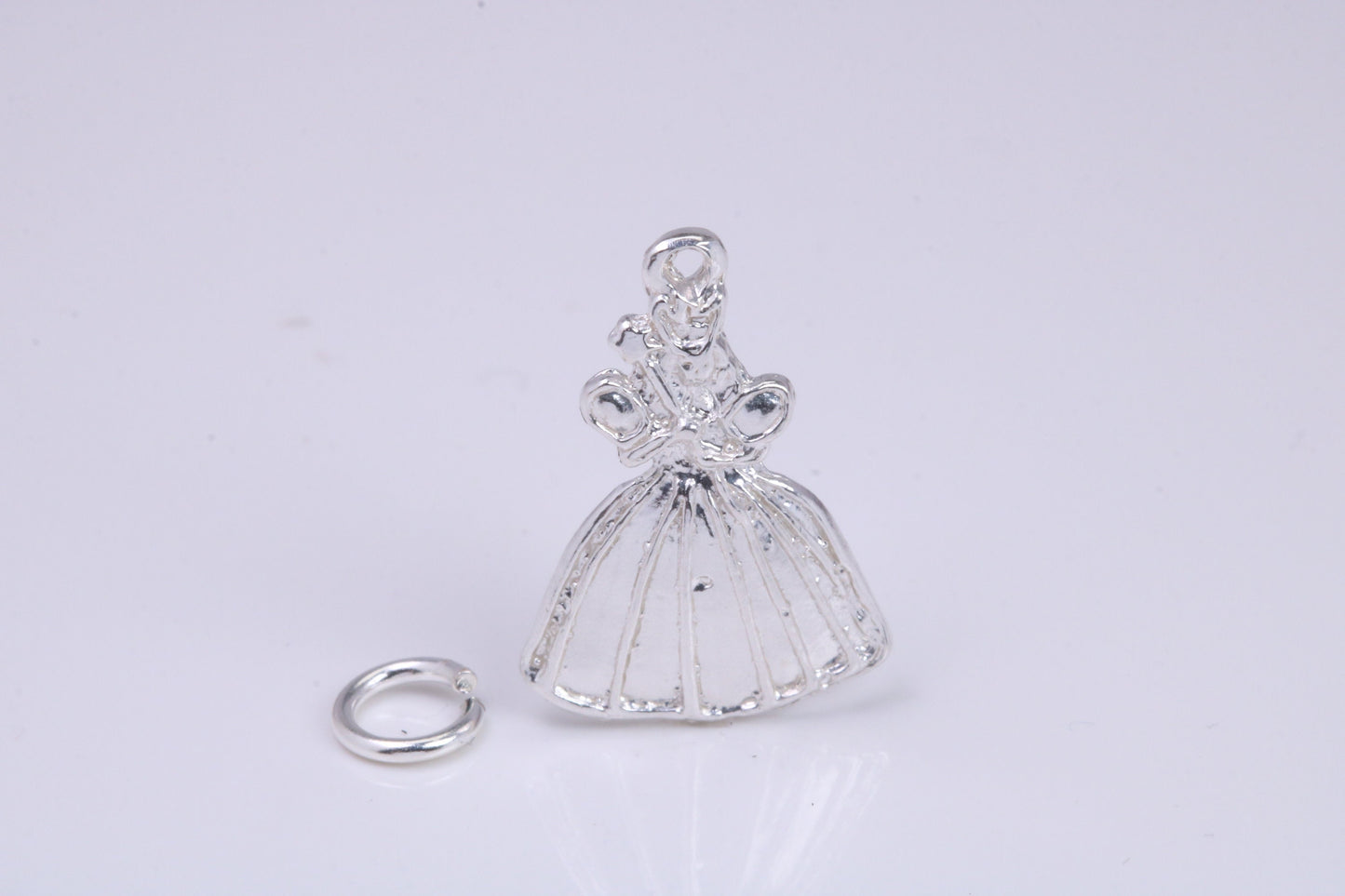 Fairy God Mother Charm, Traditional Charm, Made from Solid 925 Grade Sterling Silver, Complete with Attachment Link