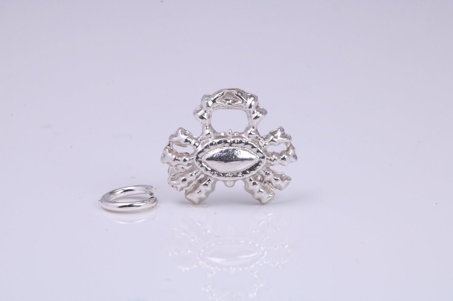 Crab Charm, Traditional Charm, Made from Solid 925 Grade Sterling Silver, Complete with Attachment Link
