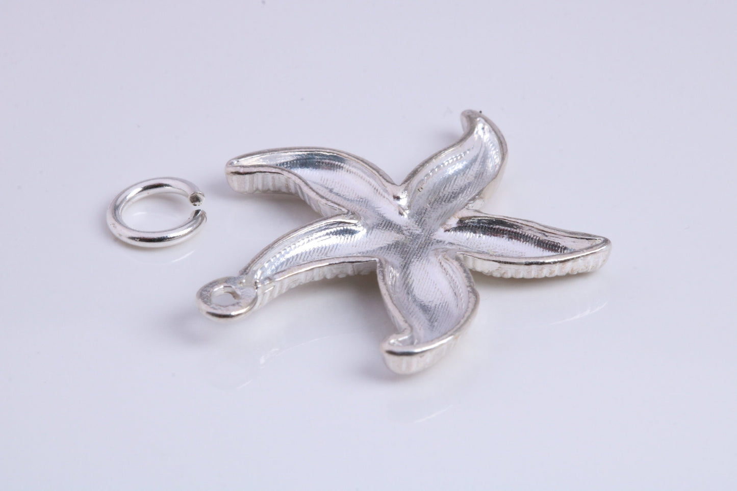 Star Fish Charm, Traditional Charm, Made from Solid 925 Grade Sterling Silver, Complete with Attachment Link