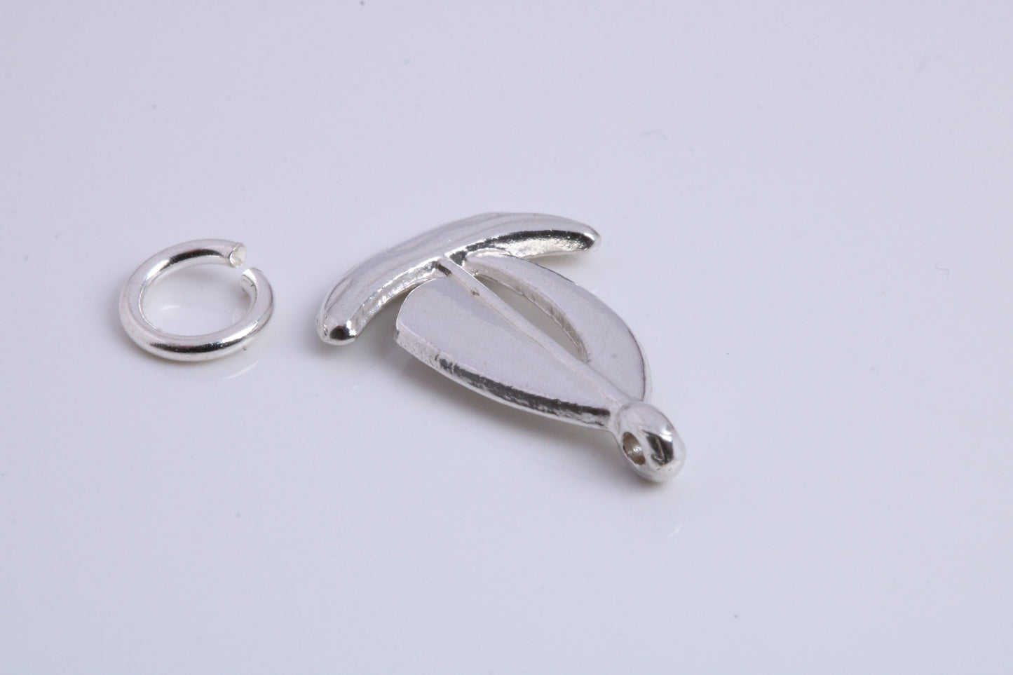 Sailing Dingy Charm, Traditional Charm, Made from Solid 925 Grade Sterling Silver, Complete with Attachment Link