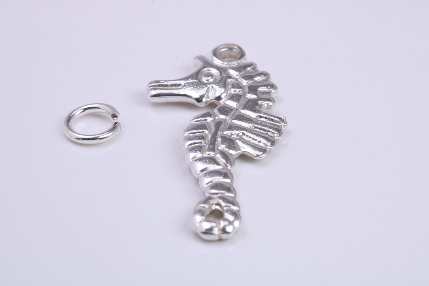 Sea Horse Charm, Traditional Charm, Made from Solid 925 Grade Sterling Silver, Complete with Attachment Link
