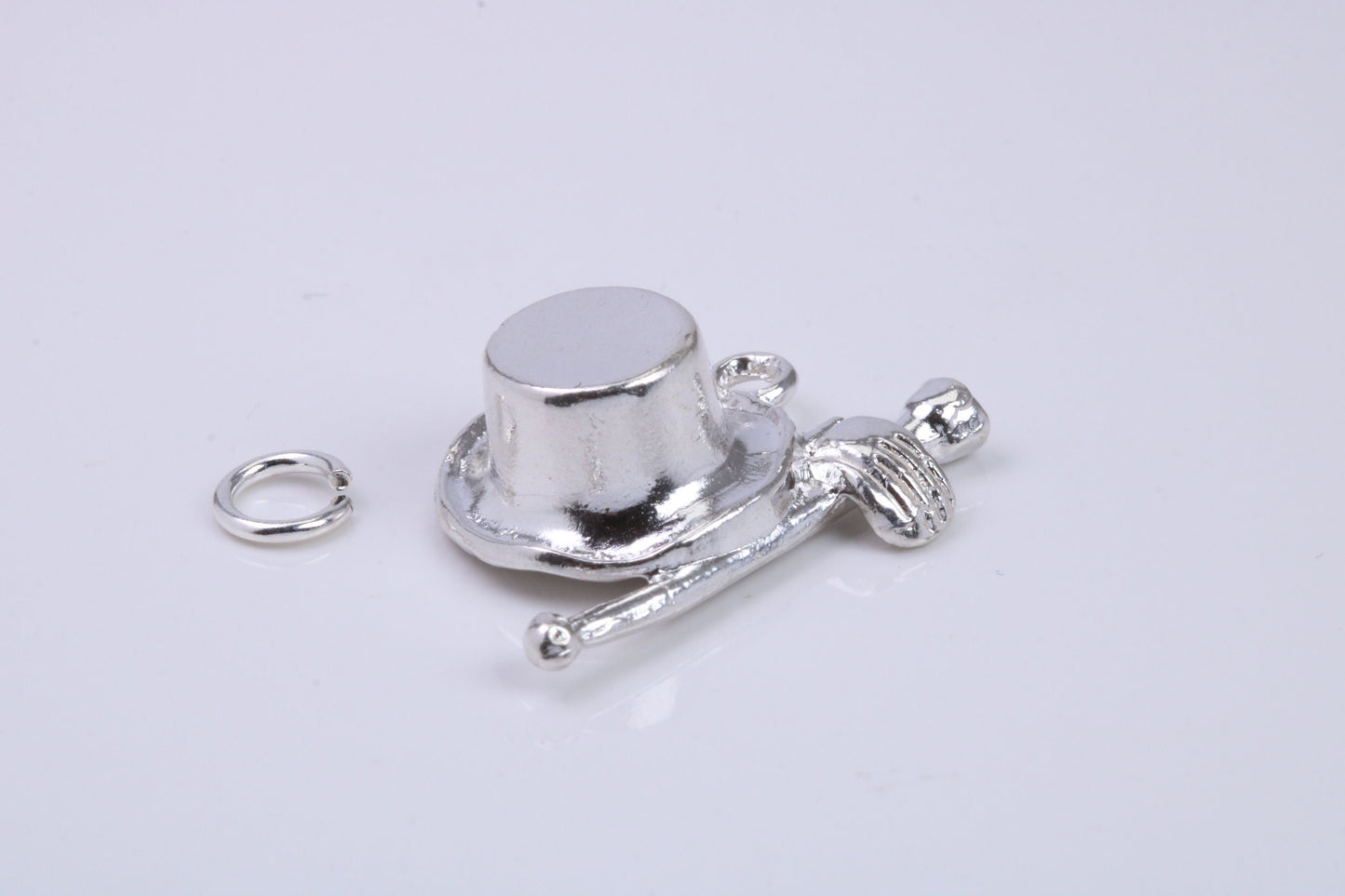 Magicians Hat Charm, Traditional Charm, Made from Solid 925 Grade Sterling Silver, Complete with Attachment Link
