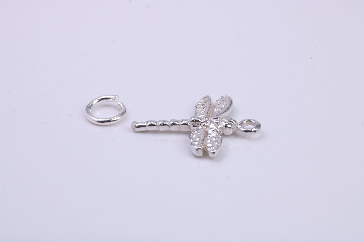 Dragon Fly Charm, Traditional Charm, Made from Solid 925 Grade Sterling Silver, Complete with Attachment Link