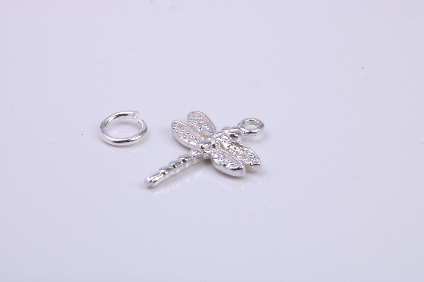 Dragon Fly Charm, Traditional Charm, Made from Solid 925 Grade Sterling Silver, Complete with Attachment Link