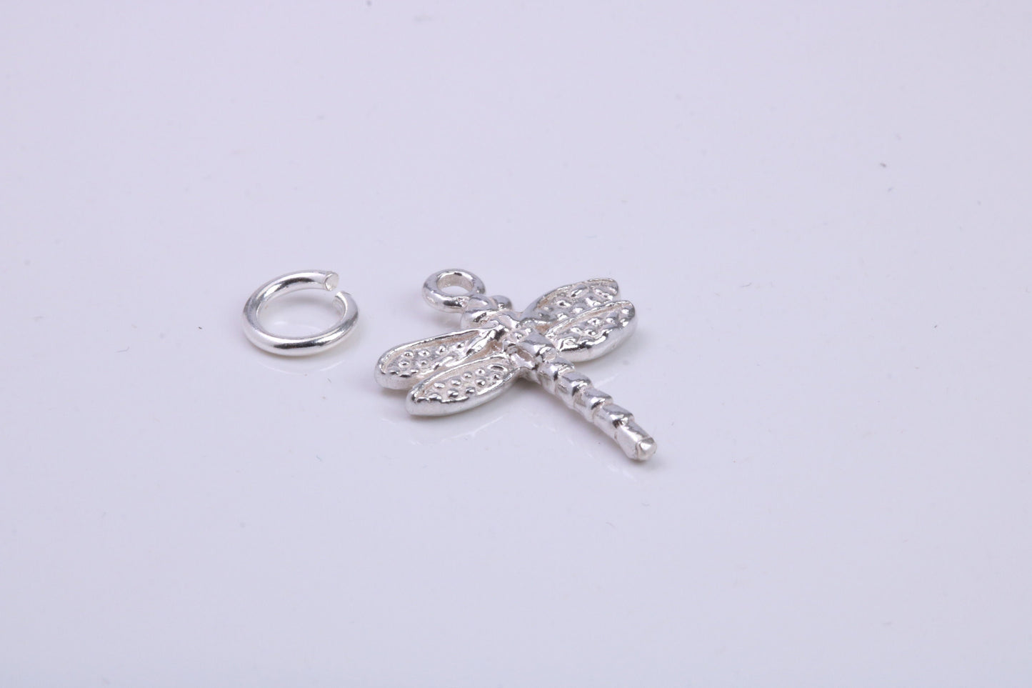 Dragon Fly Charm, Traditional Charm, Made from Solid 925 Grade Sterling Silver, Complete with Attachment Link