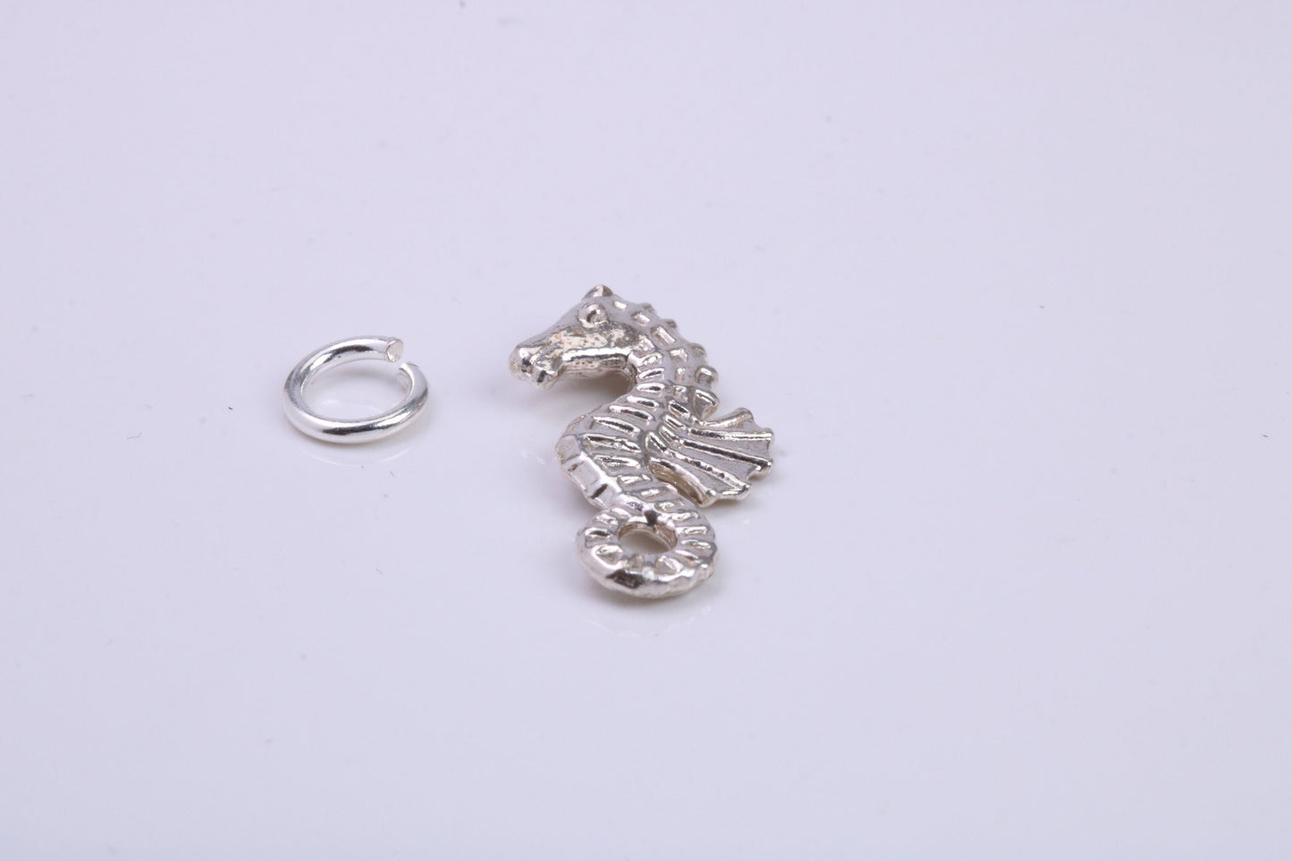 Sea Horse Charm, Traditional Charm, Made from Solid 925 Grade Sterling Silver, Complete with Attachment Link