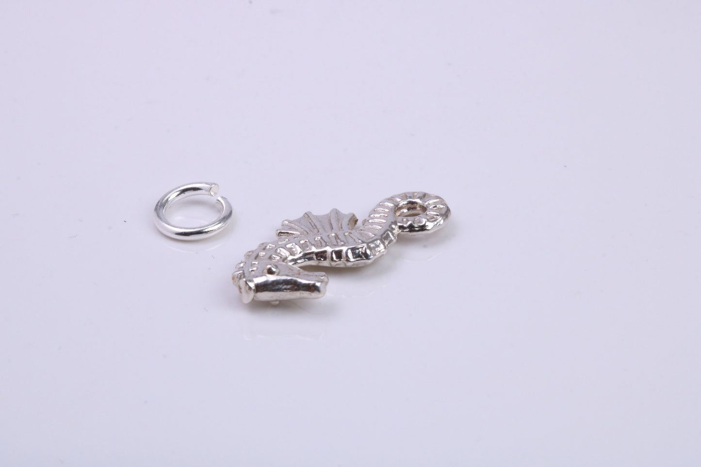 Sea Horse Charm, Traditional Charm, Made from Solid 925 Grade Sterling Silver, Complete with Attachment Link