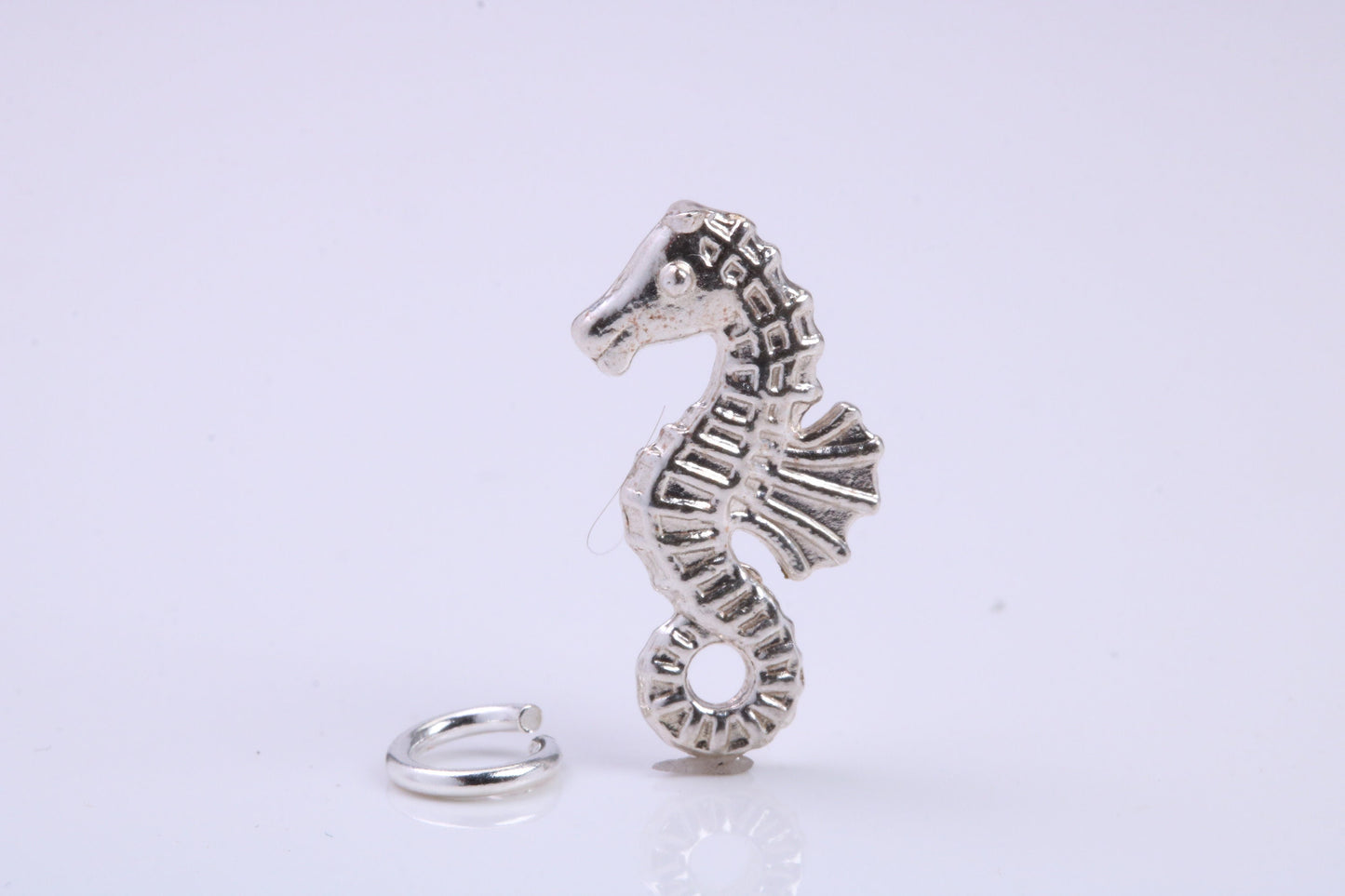 Sea Horse Charm, Traditional Charm, Made from Solid 925 Grade Sterling Silver, Complete with Attachment Link