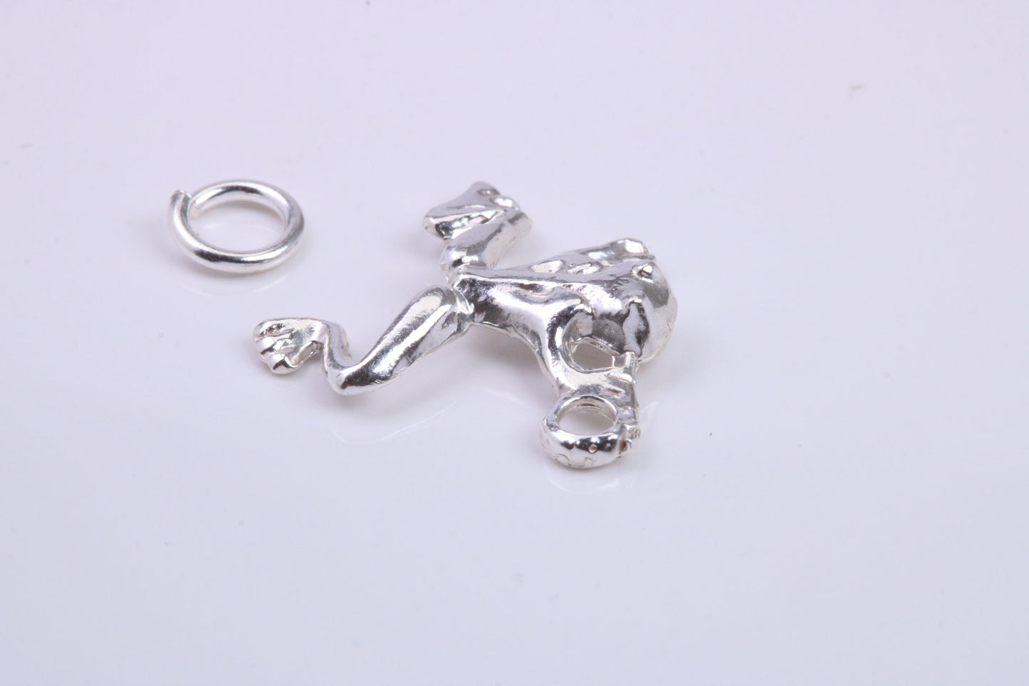 Frog Charm, Traditional Charm, Made from Solid 925 Grade Sterling Silver, Complete with Attachment Link