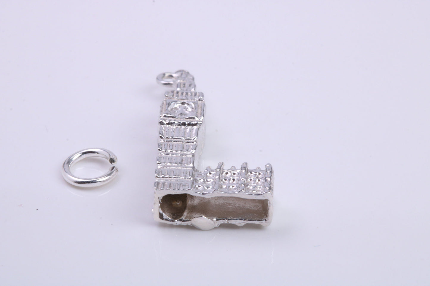 Iconic London Big Ben Charm, Traditional Charm, Made from Solid 925 Grade Sterling Silver, Complete with Attachment Link
