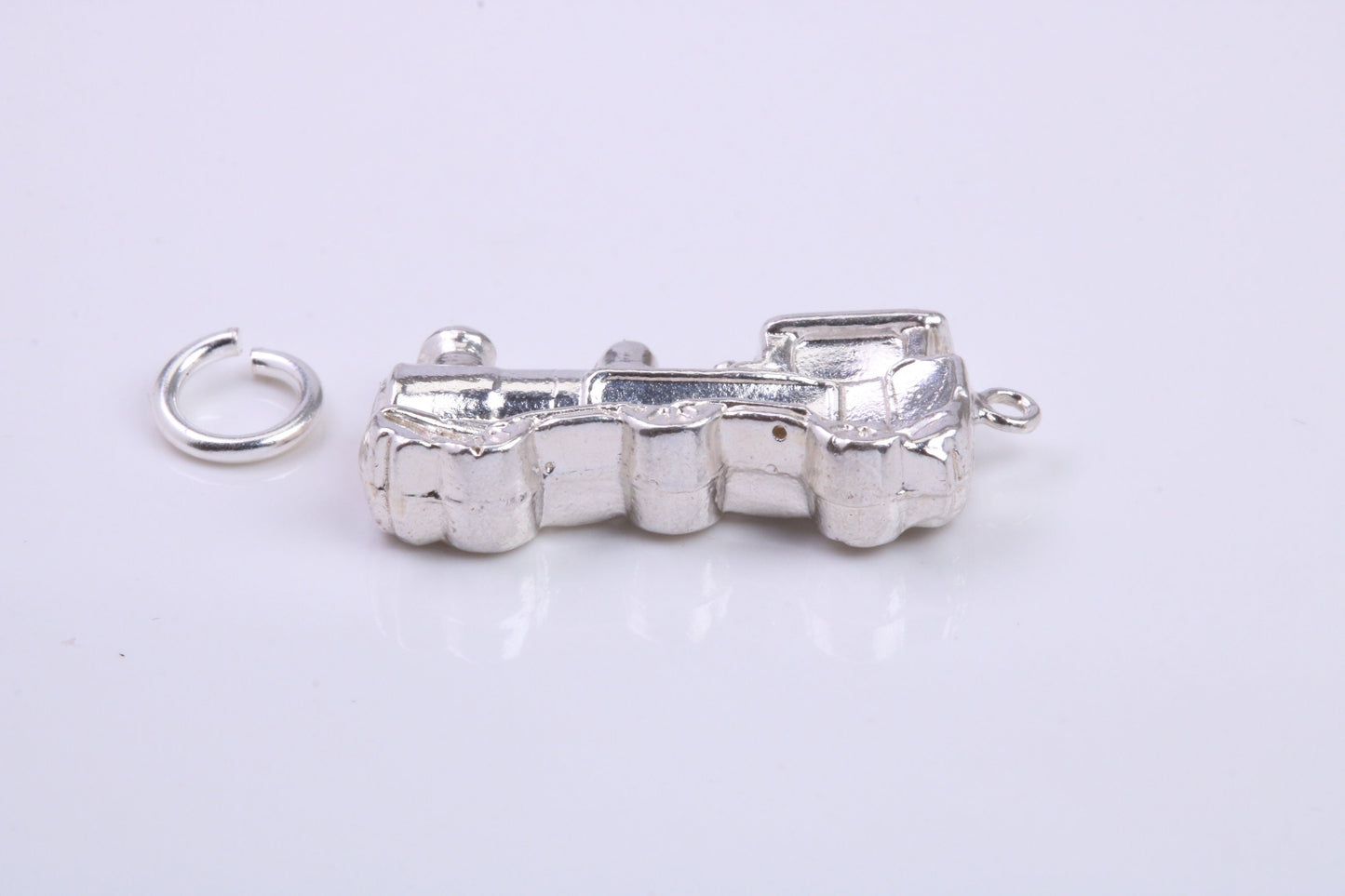 Train Charm, Traditional Charm, Made from Solid 925 Grade Sterling Silver, Complete with Attachment Link